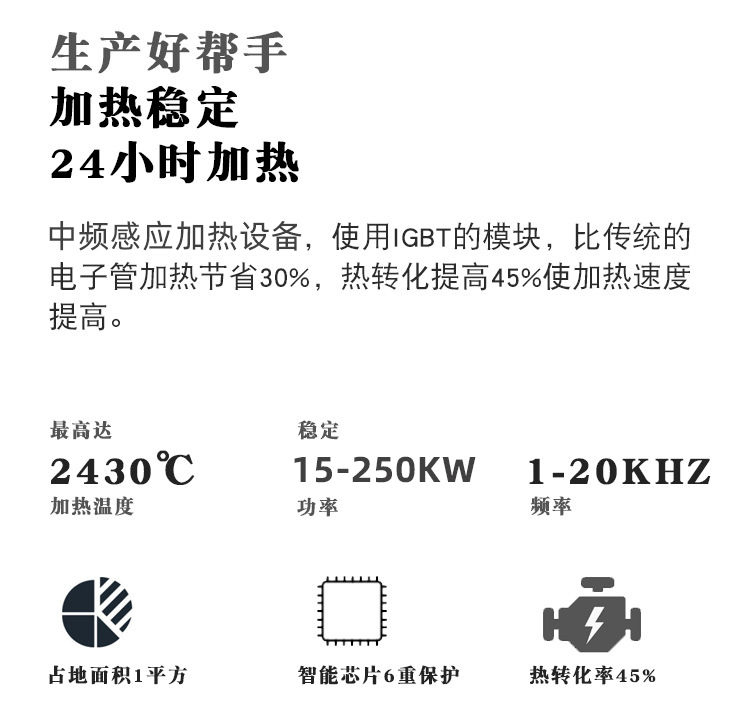 中频绿巨人网站入口加热设备HTM-90AB 90KW中频淬火机(图4)