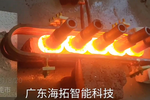 某工件采用中频绿巨人网站入口加热设备局部加热热透试样
